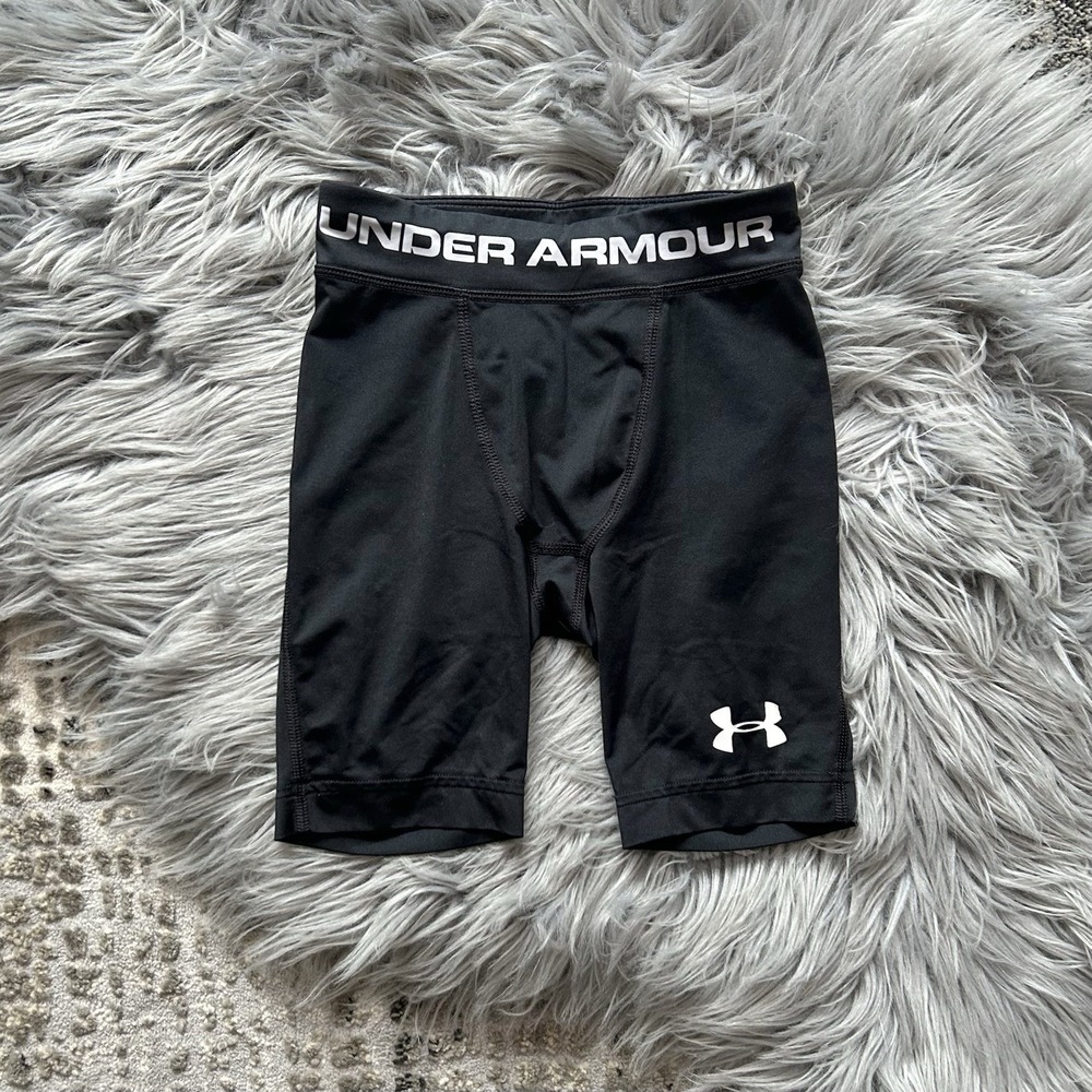 Under Armour Youth Shorts Fitted Heat Gear Black Size XSmall